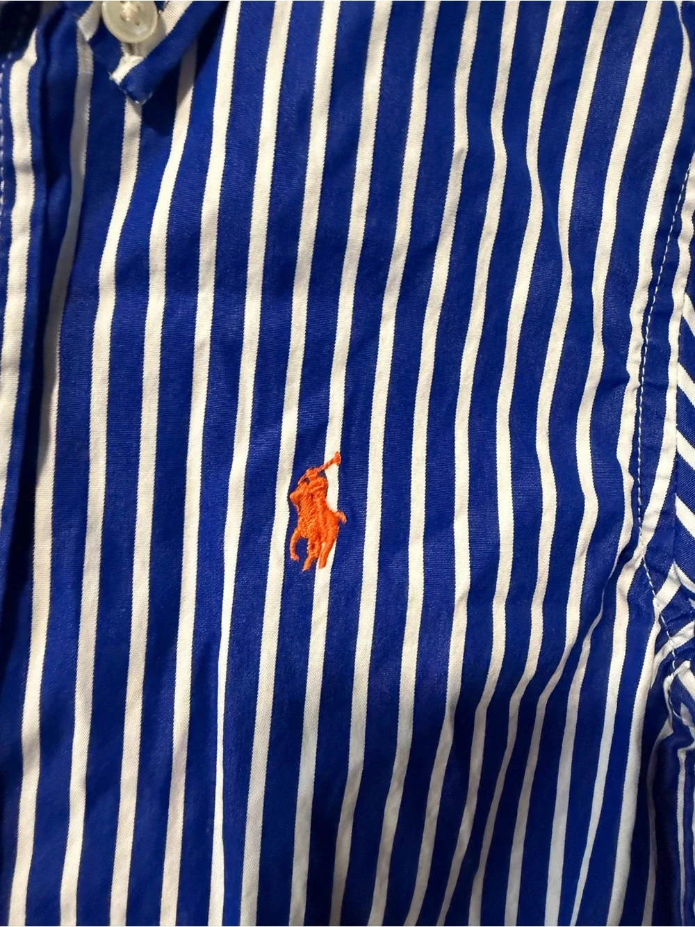 Ralph Lauren Boys' Blue & White Striped Button-Down Shirt